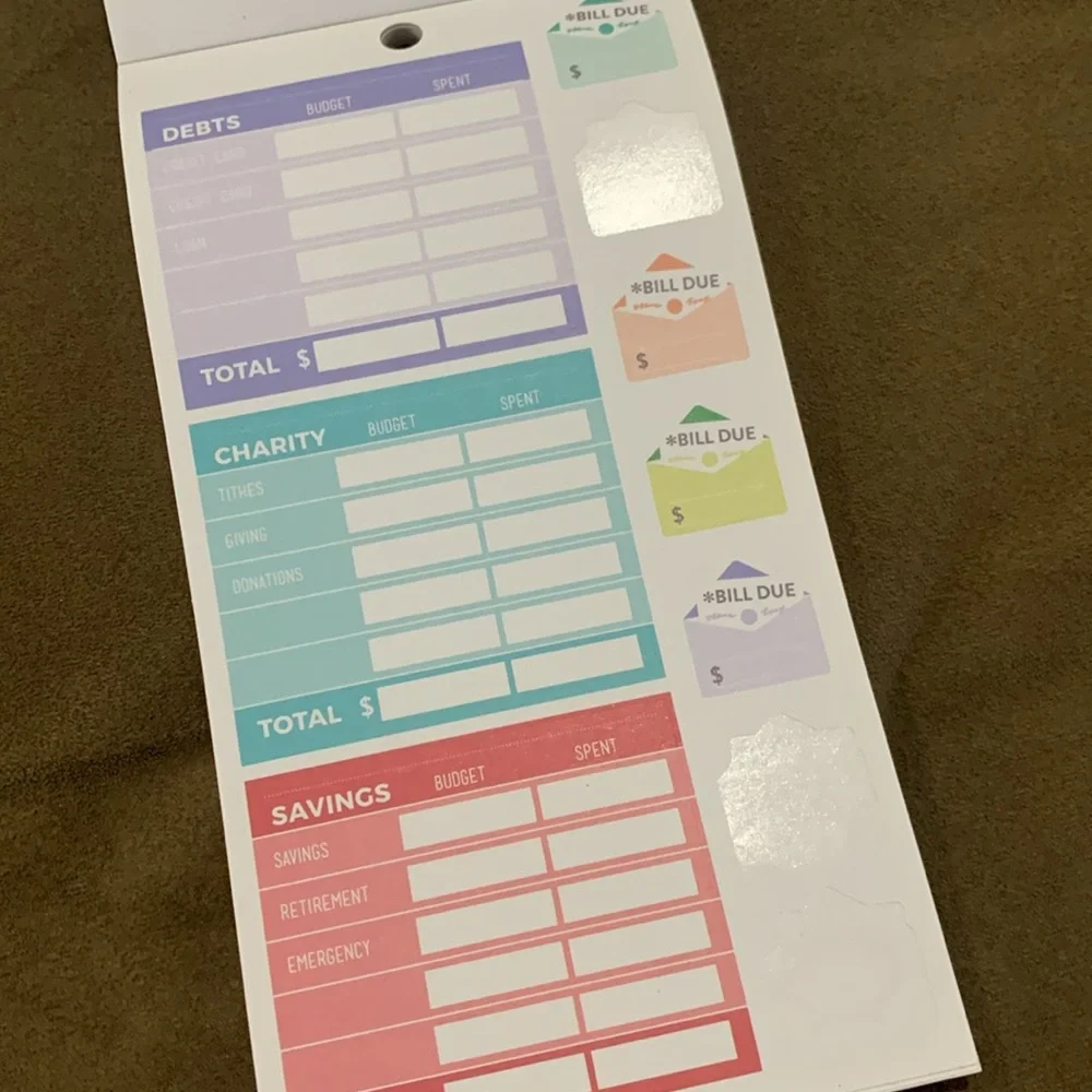 Happy Planner Sticker Bundle - 2 budget themed sticker books EUC
